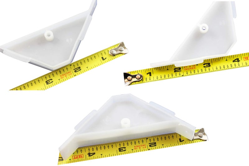 Berta (40 Pieces) 90 Degree Cabinet Triangle Bracket, Plastic White Corner Support Braces - Image 4